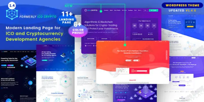 Crypto Landing & Cryptocurrency WordPress Theme