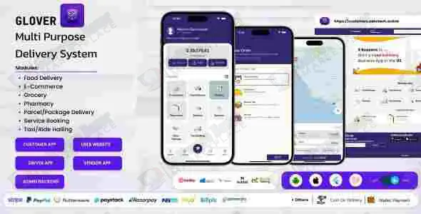 Grocery, Food, Pharmacy & Courier App with Admin, Vendor, Driver Panel (Flutter + Laravel) - 1.7.70