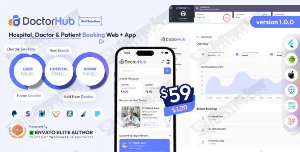 DoctorHub – Hospital, Doctor & Patient Booking Full Solution-1.0