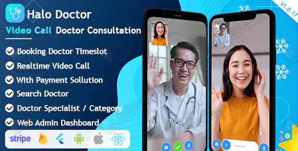 Halo Doctor - Video Call Doctor Booking Appointment Timeslot with Firebase - 1.2.5