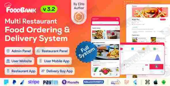 FoodBank Multi Restaurant - Food Delivery App - Add-on - Waiter App