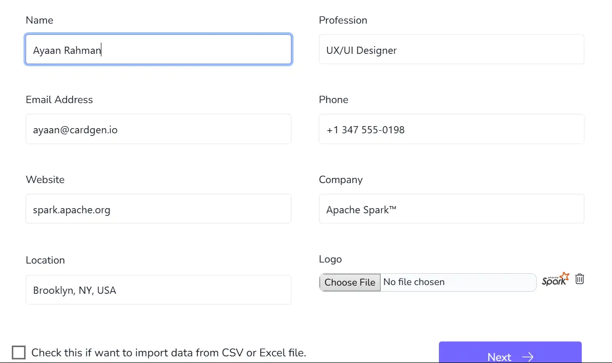 Business or ID Card Generator