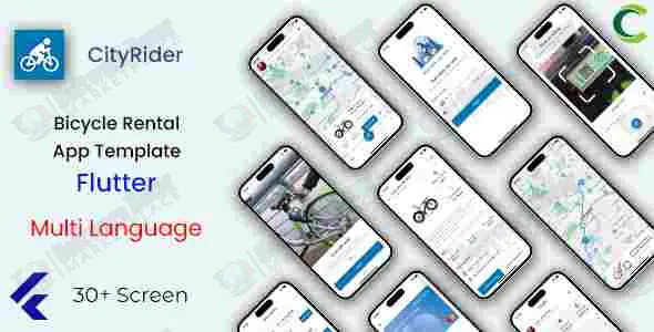 Bicycle Rental App Template in Flutter | CityRider | Multi Language - 1.0
