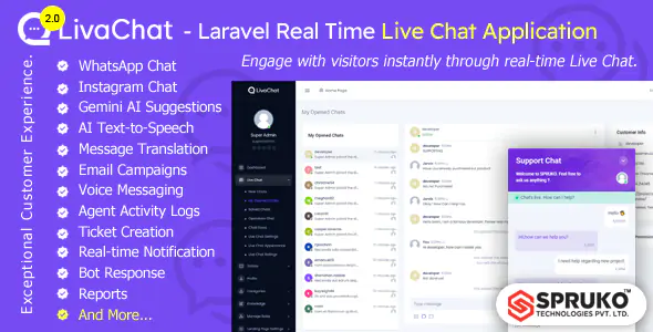 LiveChat - Laravel Real Time LivaChat Application